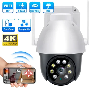 4K Prostem Wifi Kamera Night Vision Barvno nadzorne Kamere Samodejno Sledenje IP CCTV Kamere Survalance Security Monitor