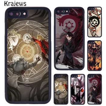 Krajews Anime Fullmetal Alkimist Gume Primeru Telefon Za iPhone SE2020 15 14 6S 7 plus 8 11 12 mini 13 XR Pro XS Max kritje coque