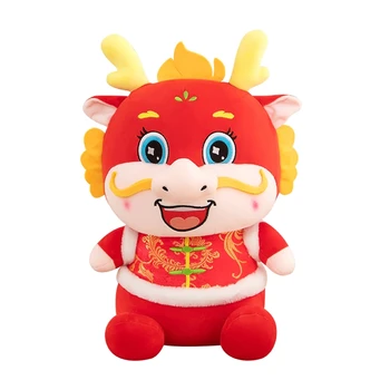 Pliš Lutka Maskota Zmaj Lutka Polnjene Živali Nebesno Zmaj Igrača Za Kitajsko Novo Leto Dekoracijo