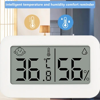V zaprtih prostorih Gospodinjstva Digitalni LCD Zaslon Mini Temperatura in Vlažnost Meter Primerna za Domove, Spalnice, Otroške Sobe in Pisarne