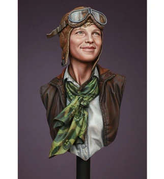 1/10 Obsega Smolo Portret Model Komplet modeliranje Vojske ZDA Ženski Pilotni GK Kip Nesestavljeni in Unpainted
