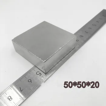 1/2/3PCS 50x50x20 mm Debele, Redke Zemlje Neodim Magnet 50*50 mm Super Močan Močnih Magnetov 50x50x20mm Big Block 50*50*20 mm
