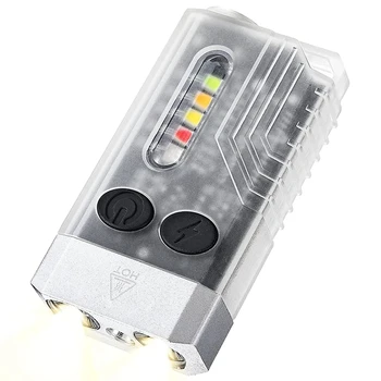 1 Kos Mini LED Keychain Svetilka, Polnilne Žep Baklo 1000LM Majhen Zmogljiv Gorilnik IPX4 S 14 Načini