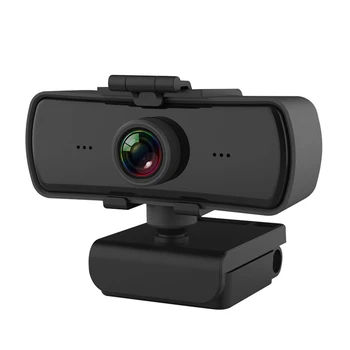 1 KOS Spletna kamera Z Mikrofonom, 360-stopinjski nastavitev USB Plastičnih Full HD 2K Za Računalnik, Digitalna Kamera PC samodejno ostrenje Spletu
