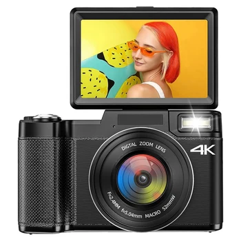1 Nastavite samodejno ostrenje 48MP Vlogging Fotoaparat 180°Flip Zaslona, Video Kamere S 16X Digitalni Zoom