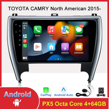 10 Palčni Zaslon na Dotik avtoradia Za Toyota Camry North American 2015 - Auto Multimedijski Predvajalnik Videa, GPS, Brezžična Carplay glavne enote