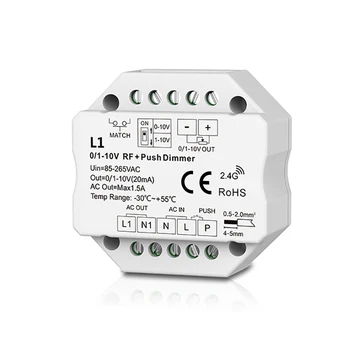 100 -240 RF 0/1-10V 1 Kanalni Dimmer Izhod Zatemniti LED Napajanje Doseganje On/Off In 0-100% Zatemnitev Za LED Svetilke