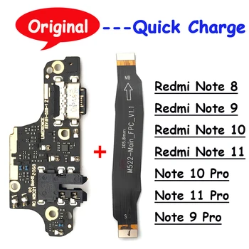 100% Prvotne Redmi Opomba 10s Polnjenje prek kabla USB Priključek Vrata USB Odbor Dock Flex Kabel Za Xiaomi Redmi Opomba 11 4G 8 8T 9, 11 Pro 5G