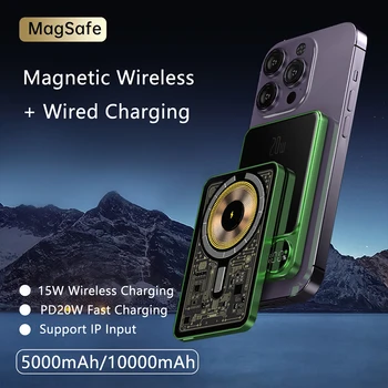 10000mAh Magnetni Brezžični Polnilnik Moč Banka PD 20W Hitro Polnjenje Zunanje Baterije Za iPhone 14 13 12 Max Pro Mini Powerbank