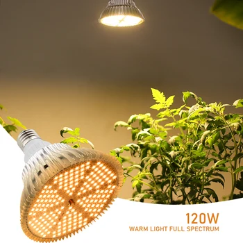 120W Led Grow Light Celoten Spekter Toplo Bela Raste Lučka Fitolamp Cvet Žarnice za uporabo v Zaprtih prostorih Rastejo Polje Rastlin, Sadik Luči E27