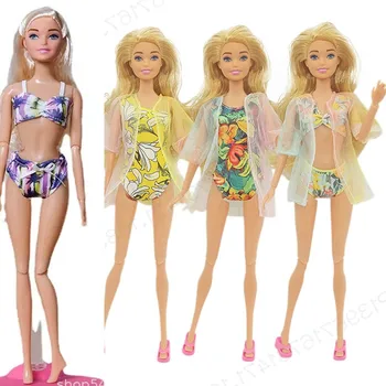 1set Mešani Lutka Kopalke, Kopalke, Bikini Kopalke Boje Plaži, Kopalne Obleke, Pribor za Barbie Lutka Igrače Novo Leto, Darila