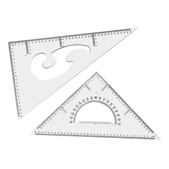 2 Kosa Trikotnik Vladar Kvadratnih Merilnikom. Prenosni Merilni Orodje za Geometrijo Inženir Umetnikov, Tesar, Oblikovanje, Risanje