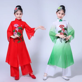2019 Nova dekleta klasični ples guzheng kostume, ljubitelj plesa Kitajski slog otrok nacionalni Jiangnan ples kostum