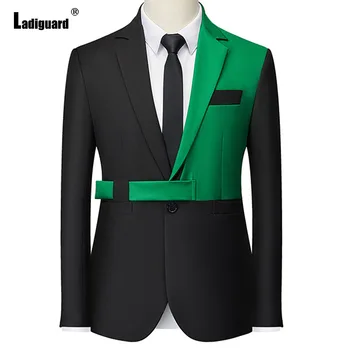 2023 En Gumb Eleagnt Obleke, Jopiči, za Moške Klasičnih Formalnih Stranka Uspešnosti Kostum Mens Jopiči Mozaik Vrhovi Vrhnja oblačila
