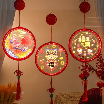 2023 Kitajski Zajec Leto Dekorativne Luči LED Rdeče Viseče Luči Pomladni Festival Dekoracijo Okna, Vrata, Stene Obesek