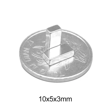 20~500pcs 10x5x3 mm Kocke Blok Magneti 10 mm X 5mm Neodim Magnet stanja 10x5x3mm Stalno NdFeB Močan Magnet 10*5*3 mm