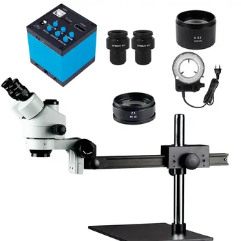 3,5 X-270X Visoke Ločljivosti Trinocular Stereo Mikroskop Polno Kovinski kromirani Stojalo za Popravilo Digitalni Mikroskop Orodje