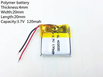 3,7 V 120mAh 402020 Litij-Polimer LiPo Baterijo za ponovno Polnjenje celic Za Mp3, DVD PAD mobilni telefon bluetooth slušalke