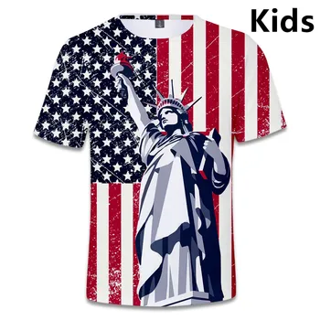 3 Do 14 Let otroci T Shirt Nacionalno Zastavo Fantje Dekleta T-shirt Nemčija, Rusija, Brazilija, ZDA Tshirt Otroci Oblačila