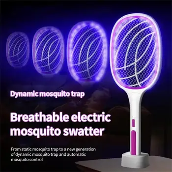 3 V 1 10/6 LED Past Komar Morilec Lučka 3000V Električni Bug Zapper USB Polnilne Poletje Letenje Swatter Past Muhe Insektov