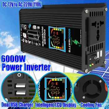 3000W Avto Power Inverter LED Napetost Zmogljivost Zaslona Pretvornik, Pretvornik, 12V na 220V/110V Dvojno USB Avto Inverter Naprave