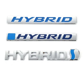 3D Kovinski HIBRIDNI Avto Nalepka Simbol Značko za Hibridni Logotip Toyota Prius Camry Krono Auris Rav4s Ford S-MAX Fusion Explorer Omejeno