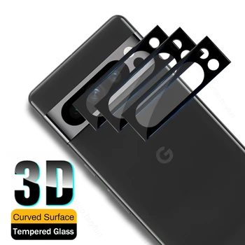 3PCS 3D Ukrivljen Rob Kaljeno Steklo Objektiva Primeru Za Google Slikovnih pik 8 Pro 5G Fotoaparat Zaščitno Steklo Pixel8pro Pixel8 Pixle 8 Pro 8Pro