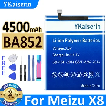 4500mAh YKaiserin Baterije BA852 Za Meizu X8 X 8 Mobilni Telefon Bateria + Brezplačna Orodja