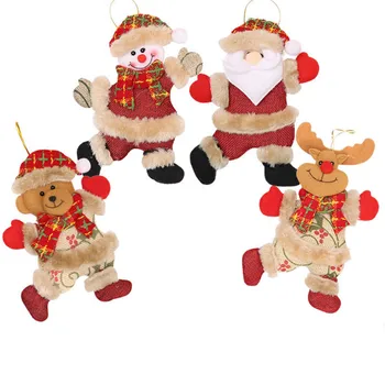 4Pcs/Set Dancing Santa Claus Vesel Božič Okraski Božič Visi Drevo Igrača, Lutka Dekoracije Doma Dekor starec Prisotna Navidad