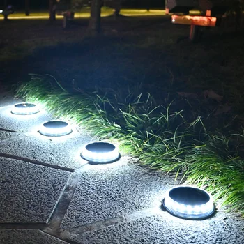4PCS Super Svetla LED Sončna Pot Svetlobe na Prostem Auto Vrt Lahka Nepremočljiva Tla, luči Za Vrt Dekoracijo