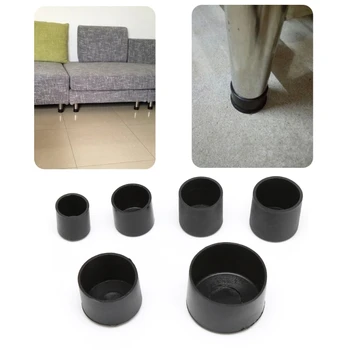 4x PE Stol Ferrule Anti Scratch Pohištvo Noge Noge Tla Protector-Kape