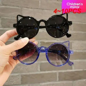 4~10PCS Otroci sončna Očala Ljubek Otrok Očala Srčkan Elegantno Srčkan Risanka Očal Za Otroke Mačje Uho sončna Očala Morajo imeti