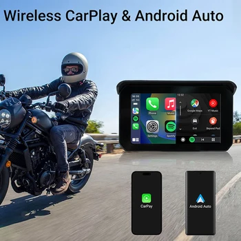 5 palčni Motocikel Navigator IP65 Vodotesen Motocikel CarPlay Brezžični Apple CarPlay Android Auto Dvojno Bluetooth