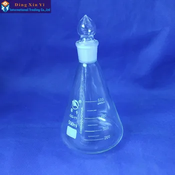 500 ML 1PC Stekleno erlenmajerico s skp Steklena Bučka Erlenmeyer stekla trikotnik bučko za laboratorijsko
