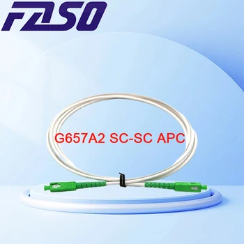 50pcs SC/APC G657A2 Optični Kabel 3.0 mm SC APC svjetlovodni Patch Kabel Simplex Single Mode Fiber Optic Patch Kabel Bela