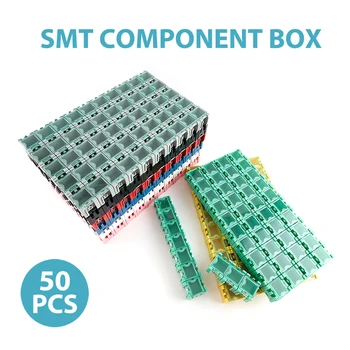 50Pcs/Set SMD SMT Elektronskih Komponent Posodo Mini Škatle za Shranjevanje komplet mizo organizator