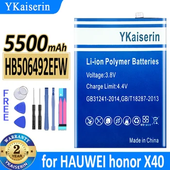 5500mAh YKaiserin Baterije HB506492EFW za HAUWEI čast X40 Bateria