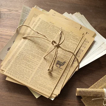 57 kos Letnik starega knjižnega gradiva papir Ustvarjalne rokopis dnevnik DIY dekorativni Ozadju papir DIY ročno izdelani Scrapbooking