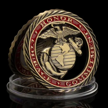 Ameriški marinci Spominek Kovanec Iz Votlih Zbirateljskega Kovanca Zbirka Art Veteran Vojaške Navijači pobakrena Priložnostni Kovanec