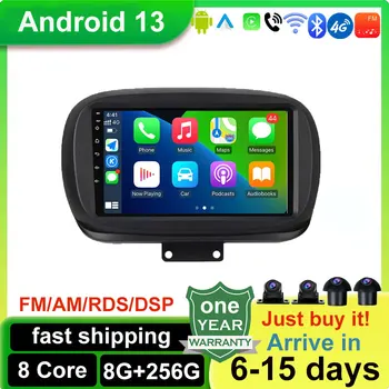 Android 13 Za Fiat 500X 2014 - 2020 Auto Radio Avto Večpredstavnostna GPS Navigacija Sledenje Carplay Bluetooth ŠT DVD