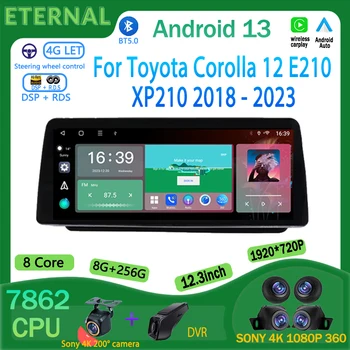 Android Avto Radio Za Toyota Corolla 12 E210 XP210 2018 - 2023 Večpredstavnostna Video Predvajalnik Navigacija GPS Ni 2Din DVD Carplay 4G BT