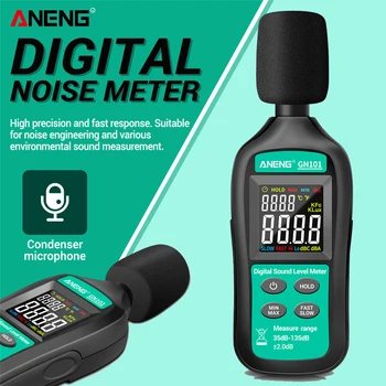 ANENG GN101 Digitalnega Hrupa Meter za Merjenje 35-135 db Inteligentni Merilnik Ravni Zvoka Decibel Monitor Logger Diagnostičnega Orodja