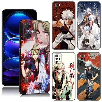 Anime Gintama Primeru Telefon Za Xiaomi Redmi Opomba 10 11 11S 12 4G 8 9 11E 11T Pro Plus 10T 5G 8T 9S 10S 12S Črn Silikonski Pokrov