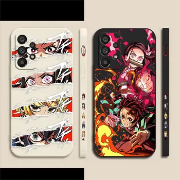 Anime Kimetsu Demon Slayer Primeru Telefon Za Samsung A91 A14 A72 A73 A71 A53 A51 A52 A42 A32 A33 A22 A23 A21S A22S 4G 5G Primeru Funda