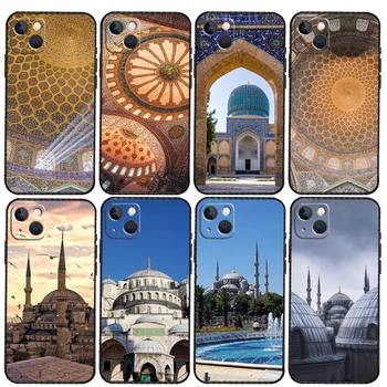 Arabski Muslimani Mošeje Stavbe Primeru Telefon Za iPhone 11 14 15 Pro Max 13 12 Mini XS X XR SE 2020 7 8 Plus zaščitni Pokrov