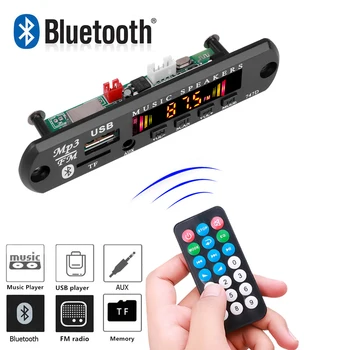 Avto Radio Odbor Bluetooth 5.0 Komplet Brezžične MP3 Dekoder Odbor Avdio 12V WMA Predvajalnik Glasbe Modul Lossless Audio USB TF AUX