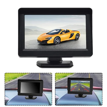 Avto Video Predvajalniki 4.3 Palčni TFT LCD Avto Obračanje Zaslona Za Pogled od Zadaj Komplet Vzvratno Parkiranje Kamera z Visoko ločljivostjo Zaslona