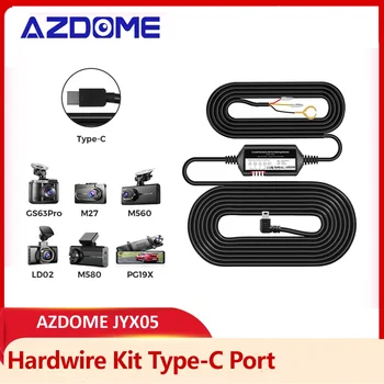 Azdome JYX05 Hardwire Komplet s Tip-C Vrata Za GS63Pro/M27/M560/M580 Nizko Vol Varstvo 12V-24V v 5V2.5A iz