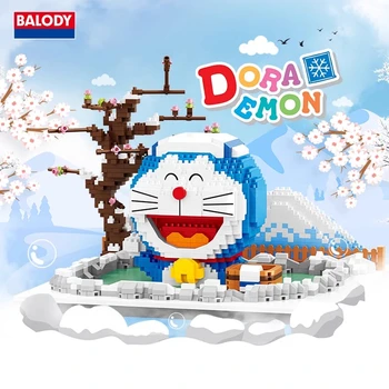 BALODY Hot Spring Doraemon gradniki Japonske Animacije Perifernih Sestavljeni Igrače za Otroke Kawaii Darilo za Rojstni dan