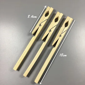 Bambus Test Cevi Objemke za Poučevanje Instrumentov Dobave Stekleno Epruveto, ki Podpirajo 18 CM Kemijo Laboratory Omejeno Epruveto Objemka